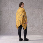Baumwolljersey Shirt in A-Linie mit Rollkragen Tunnelzug und Zipfelsaum bequem weich
