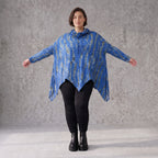 Wintershirt aus Baumwolle in A-Linie mit weichem Rollkragen Tunnelzug und Zipfelsaum