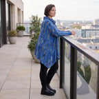 Wintershirt aus Baumwolle in A-Linie mit weichem Rollkragen Tunnelzug und Zipfelsaum