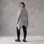Wintershirt aus Baumwolljersey in A-Linie mit Rollkragen und Tunnelzug kuschelig weich