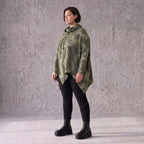Wintershirt aus Baumwolljersey mit Rollkragen Tunnelzug und Zipfelsaum in A-Linie weich