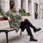 Wintershirt aus Baumwolljersey mit Rollkragen Tunnelzug und Zipfelsaum in A-Linie weich