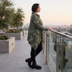 Wintershirt aus Baumwolljersey mit Rollkragen Tunnelzug und Zipfelsaum in A-Linie weich