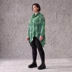 Wintershirt aus weichem Baumwolljersey mit Stretch in A-Linie mit Rollkragen Zipfelsaum