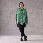 Wintershirt aus weichem Baumwolljersey mit Stretch in A-Linie mit Rollkragen Zipfelsaum