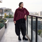 Kuscheliges Plüschshirt mit Rollkragen in kastiger Form weich warm und winterlich chic