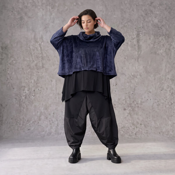 Plüschpullover mit Rollkragen in kastiger Passform flauschig warmes modernes Winterbasic