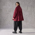 Weinrotes Plüschshirt in A-Linie mit Rollkragen und langen Ärmeln weich und warm im Winter