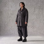 Winterjacke in Lederimitatoptik mit Tunnelzug Hemdkragen Knopfleiste und warmer Haptik