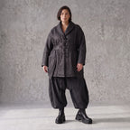 Winterjacke in Lederimitatoptik mit Tunnelzug Hemdkragen Knopfleiste und warmer Haptik