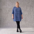 Feiner Strickpullover in A-Linie mit Stretchanteil weich wärmend Made in Italien