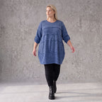 Feiner Strickpullover in A-Linie mit Stretchanteil weich wärmend Made in Italien