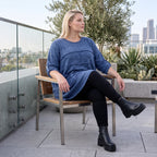 Feiner Strickpullover in A-Linie mit Stretchanteil weich wärmend Made in Italien