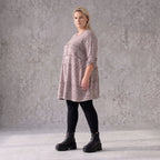 Kuschelig warmer Strickpullover in A-Linie mit Rundhalsausschnitt und Stretchkomfort