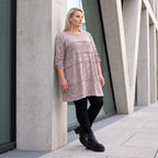 Kuschelig warmer Strickpullover in A-Linie mit Rundhalsausschnitt und Stretchkomfort