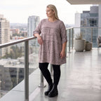 Kuschelig warmer Strickpullover in A-Linie mit Rundhalsausschnitt und Stretchkomfort