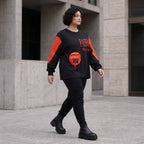 Unifarbenes Langarmshirt aus Jersey mit Reißverschlusstasche und gerader Passform