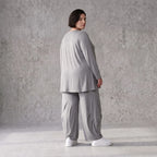 Langarmshirt in Glockenform aus Slinky mit Stretch und Rundhalsausschnitt fließend