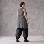 Slinkytop mit V-Ausschnitt geradem Schnitt und seitlichen Schlitzen aus Stretchmaterial