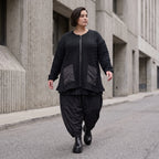 Kuschelige Strickjacke in Glockenform mit Reißverschluss Taschen und Stretchkomfort