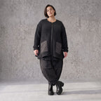 Kuschelige Strickjacke in Glockenform mit Reißverschluss Taschen und Stretchkomfort