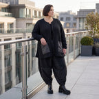 Kuschelige Strickjacke in Glockenform mit Reißverschluss Taschen und Stretchkomfort