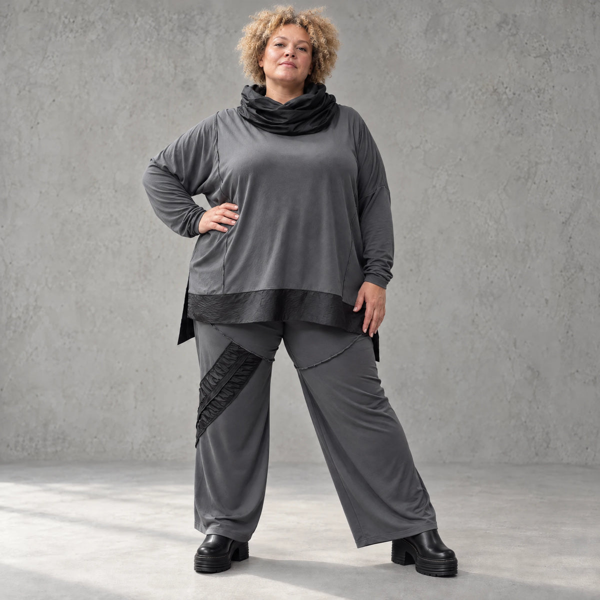 Jerseyhose mit elastischem Bund aus weichem Stretchstoff im geraden Komfortschnitt