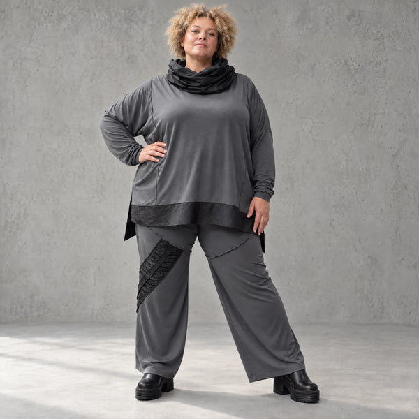 Jerseyhose mit elastischem Bund aus weichem Stretchstoff im geraden Komfortschnitt