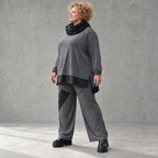 Jerseyhose mit elastischem Bund aus weichem Stretchstoff im geraden Komfortschnitt