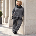 Jerseyhose mit elastischem Bund aus weichem Stretchstoff im geraden Komfortschnitt