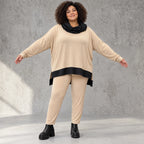 Karottenleggings aus Viskosejersey mit Elasthan schmal geschnitten mit elastischem Bund