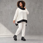 Weiche dehnbare Leggings in Karottenform mit elastischem Bund als Winterbasic
