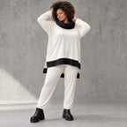Weiche dehnbare Leggings in Karottenform mit elastischem Bund als Winterbasic