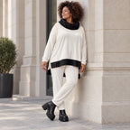 Weiche dehnbare Leggings in Karottenform mit elastischem Bund als Winterbasic