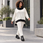 Weiche dehnbare Leggings in Karottenform mit elastischem Bund als Winterbasic