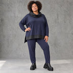 Winter Karottenleggings aus warmem Viskosejersey mit Stretch und bequemem Dehnbund