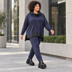 Winter Karottenleggings aus warmem Viskosejersey mit Stretch und bequemem Dehnbund