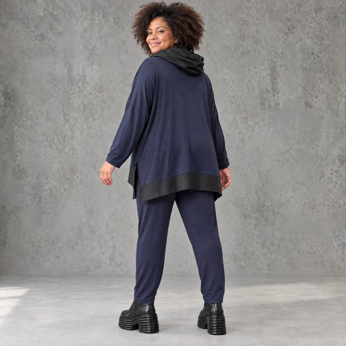 Winter Karottenleggings aus warmem Viskosejersey mit Stretch und bequemem Dehnbund
