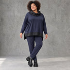 Winter Karottenleggings aus warmem Viskosejersey mit Stretch und bequemem Dehnbund
