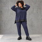 Winter Karottenleggings aus warmem Viskosejersey mit Stretch und bequemem Dehnbund