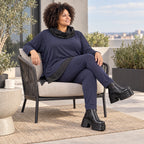 Winter Karottenleggings aus warmem Viskosejersey mit Stretch und bequemem Dehnbund