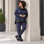 Winter Karottenleggings aus warmem Viskosejersey mit Stretch und bequemem Dehnbund
