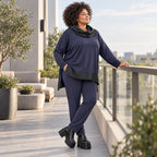 Winter Karottenleggings aus warmem Viskosejersey mit Stretch und bequemem Dehnbund