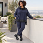 Winter Karottenleggings aus warmem Viskosejersey mit Stretch und bequemem Dehnbund
