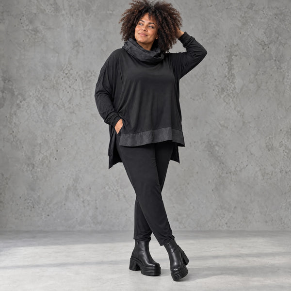 Bequeme Jerseyleggings aus Viskose mit Elasthan im Karottenschnitt mit Elastikbund