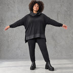 Bequeme Jerseyleggings aus Viskose mit Elasthan im Karottenschnitt mit Elastikbund