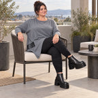 Langarmshirt in Grau mit asymmetrischem Schnitt und Zipfelsaum aus weichem Stretchjersey