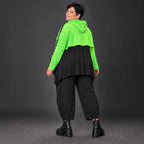 Überwurf in frischem Grün aus weichem Stretchjersey mit gerader Form und Vokuhilalinie