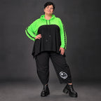 Überwurf in frischem Grün aus weichem Stretchjersey mit gerader Form und Vokuhilalinie