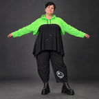 Überwurf in frischem Grün aus weichem Stretchjersey mit gerader Form und Vokuhilalinie